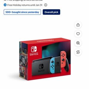 Nintendo Switch Console - Red and Blue Joy-Con